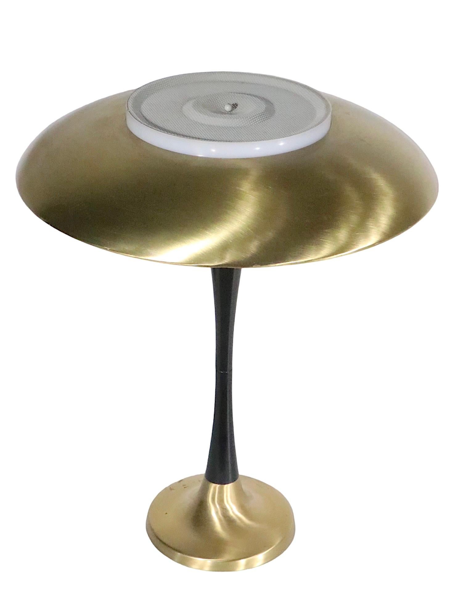 Mid-Century Modern Mid Century Mushroom  Form  Table Lamp att. to Gerald Thurston c 1950's For Sale