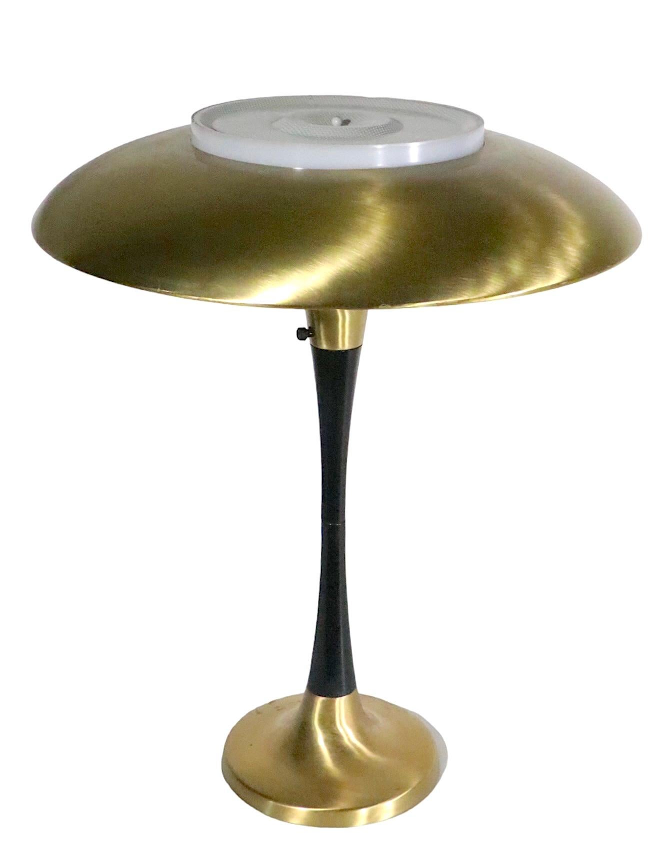 American Mid Century Mushroom  Form  Table Lamp att. to Gerald Thurston c 1950's For Sale