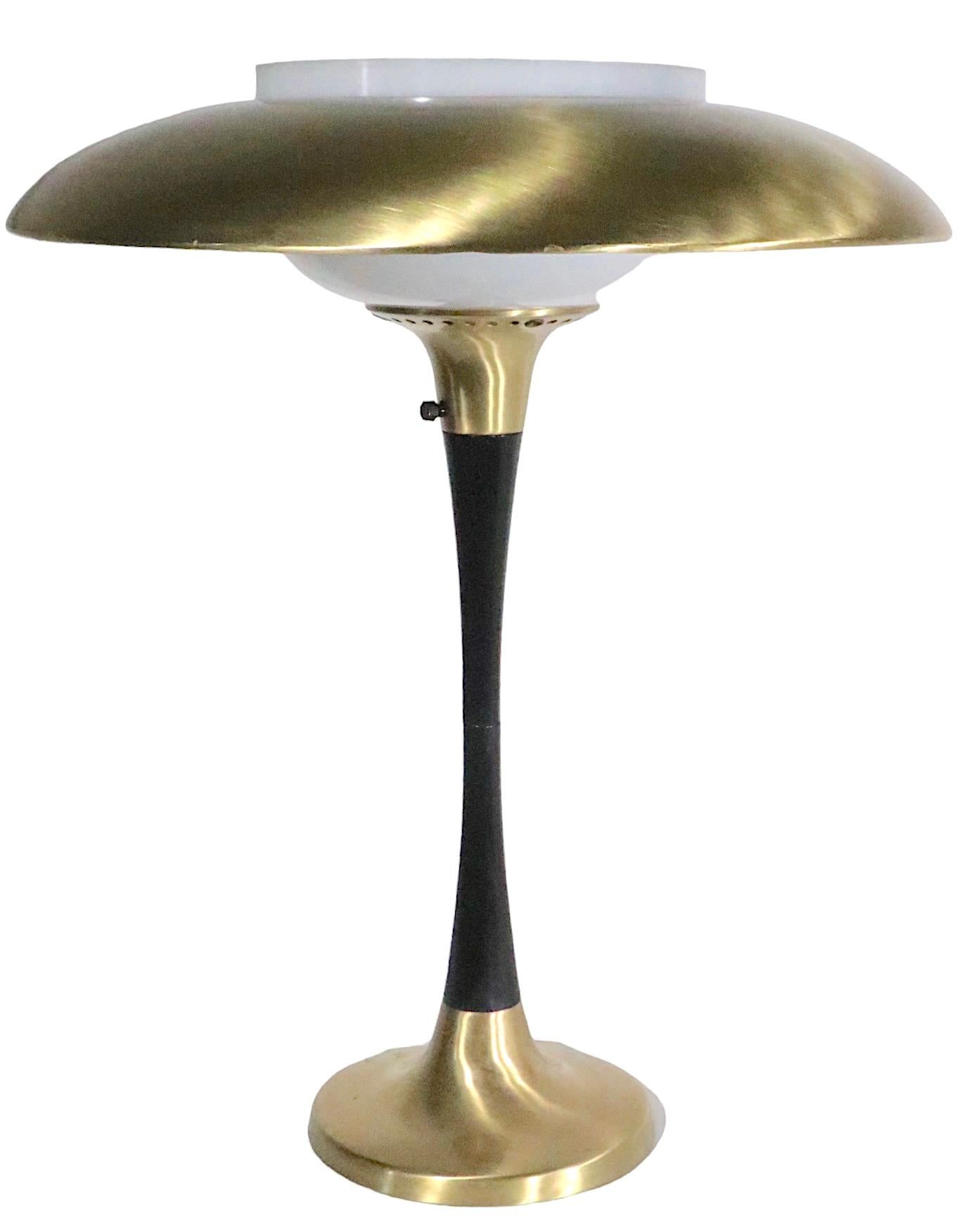 20th Century Mid Century Mushroom  Form  Table Lamp att. to Gerald Thurston c 1950's For Sale