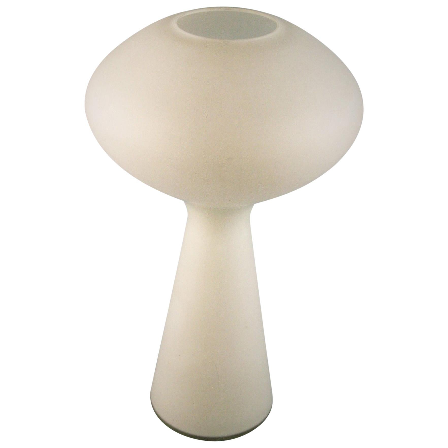 ATOMIC Vtg MCM Lisa Johanson-Pape Atomic Mushroom Hand Blown Cased Glass Table Lamp 
