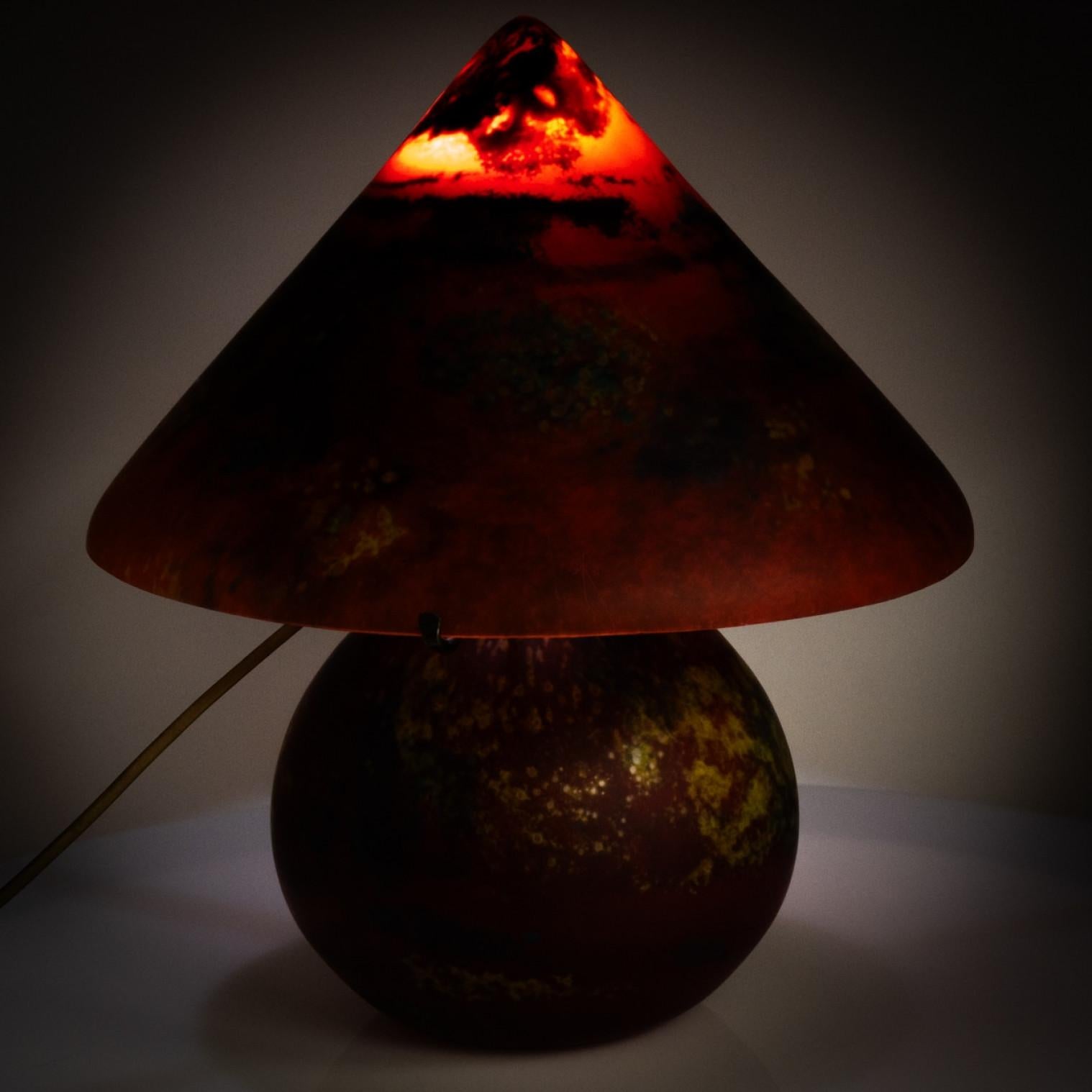 Lámpara de mesa en forma de seta de mediados de siglo Tief, Francia Francés en venta