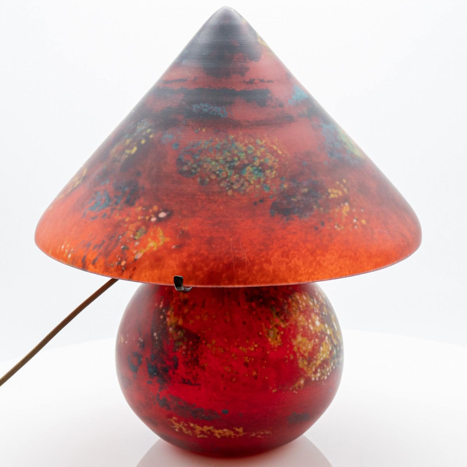 Lámpara de mesa en forma de seta de mediados de siglo Tief, Francia Hecho a mano en venta