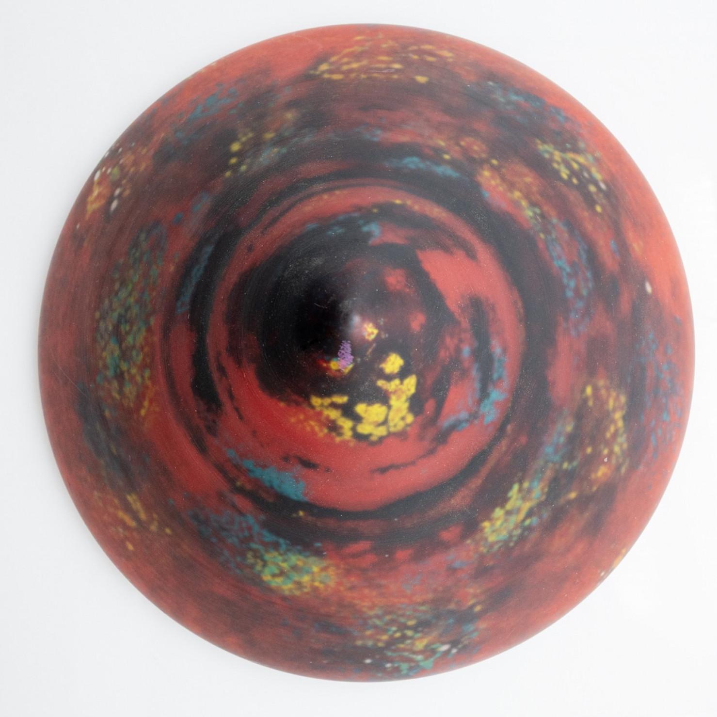 Lámpara de mesa en forma de seta de mediados de siglo Tief, Francia Vidrio opalino en venta