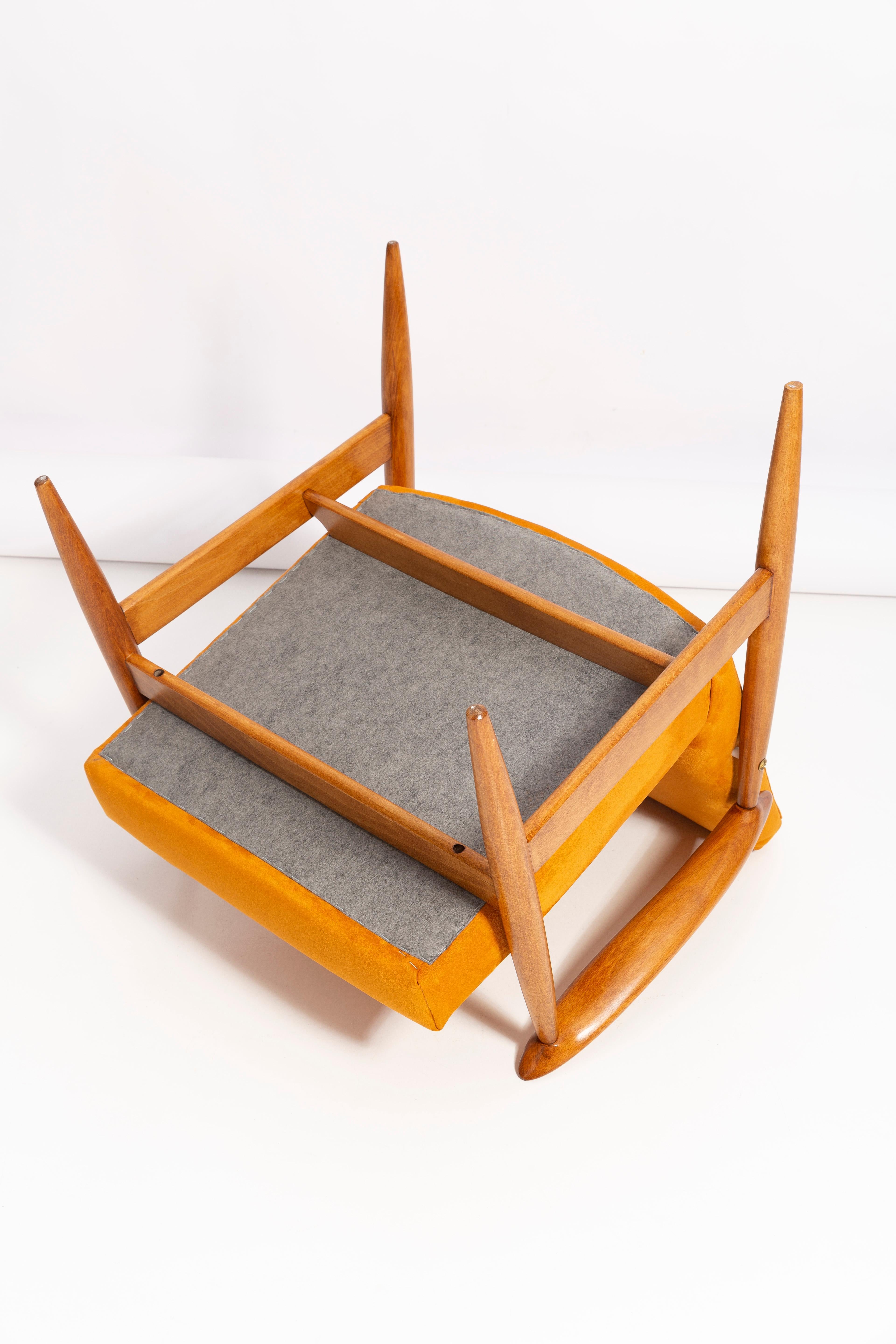 Senfgelber Sessel aus der Mitte des Jahrhunderts, entworfen von J. Kedziorek, Europa, 1960er Jahre im Angebot 8