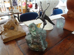 Midcentury Mythological Winged Sculpture on Stone Base