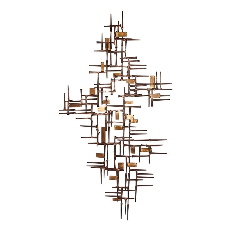 Mid Century Nail Art Wall Sculpture at 1stDibs