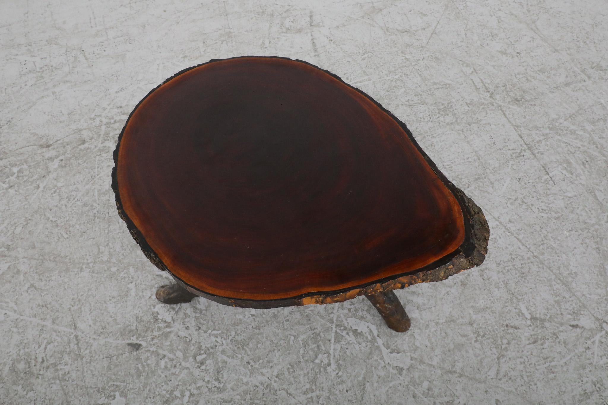 Table d'appoint en bois vivant de style Nakashima du milieu du siècle dernier en vente 4