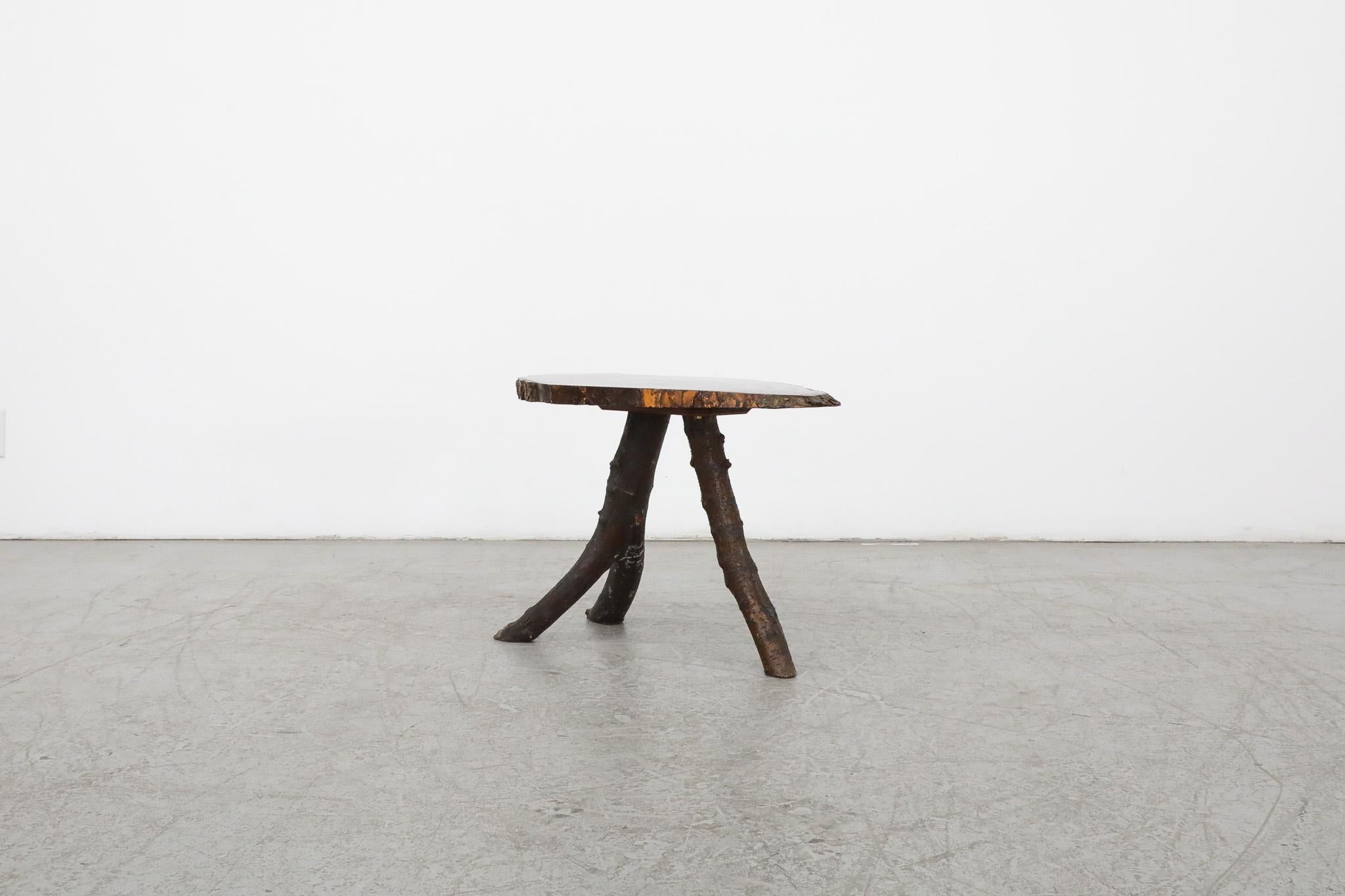 Mid-Century Modern Table d'appoint en bois vivant de style Nakashima du milieu du siècle dernier en vente