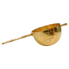 Vintage Mid Century Napier Gilt Bamboo Motif "Bottom Up" / "Roll Over" Spirit Measure