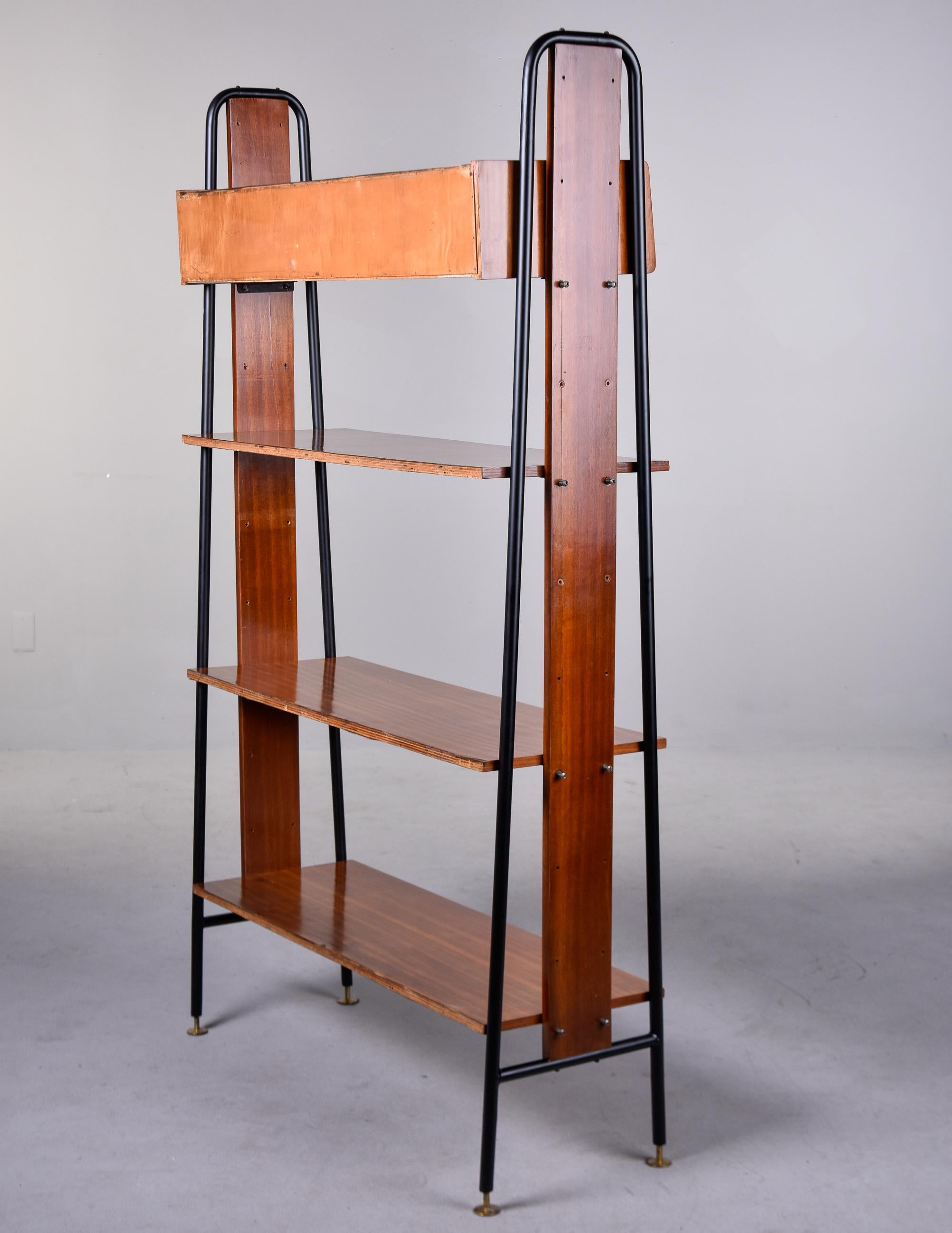 Midcentury Narrow Italian Free Standing Shelves For Sale at 1stDibs