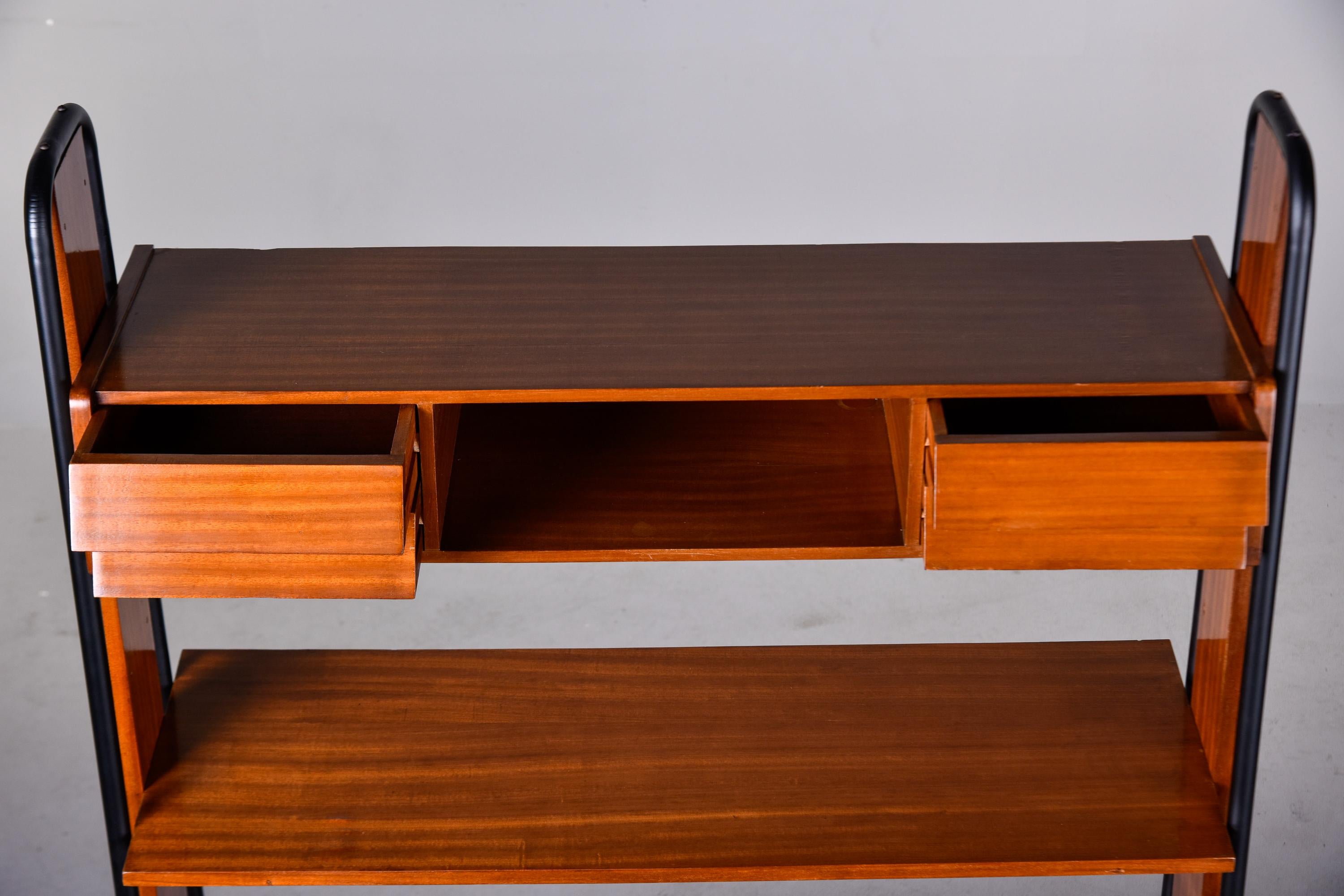 Midcentury Narrow Italian Free Standing Shelves For Sale at 1stDibs