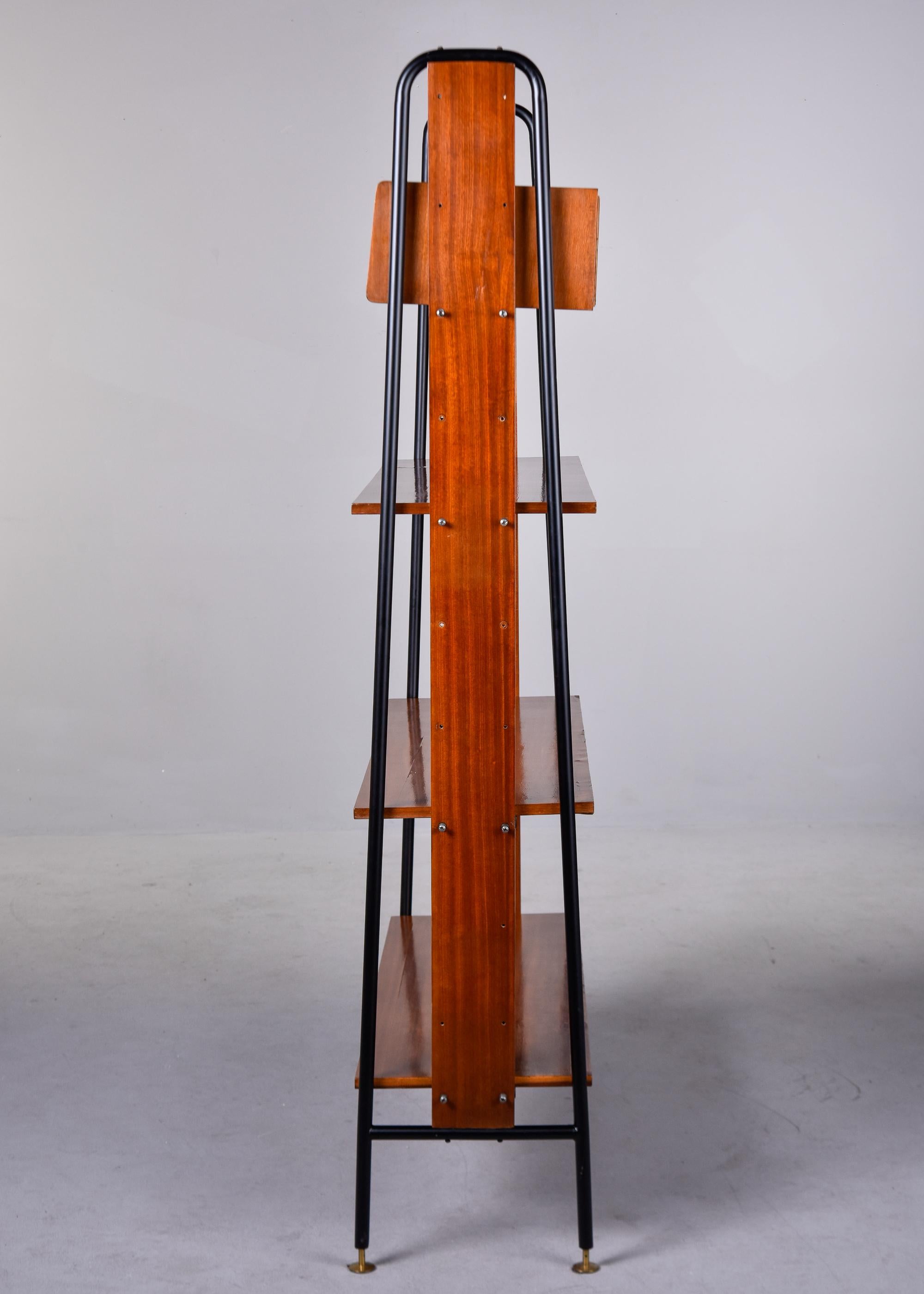 Midcentury Narrow Italian Free Standing Shelves For Sale at 1stDibs