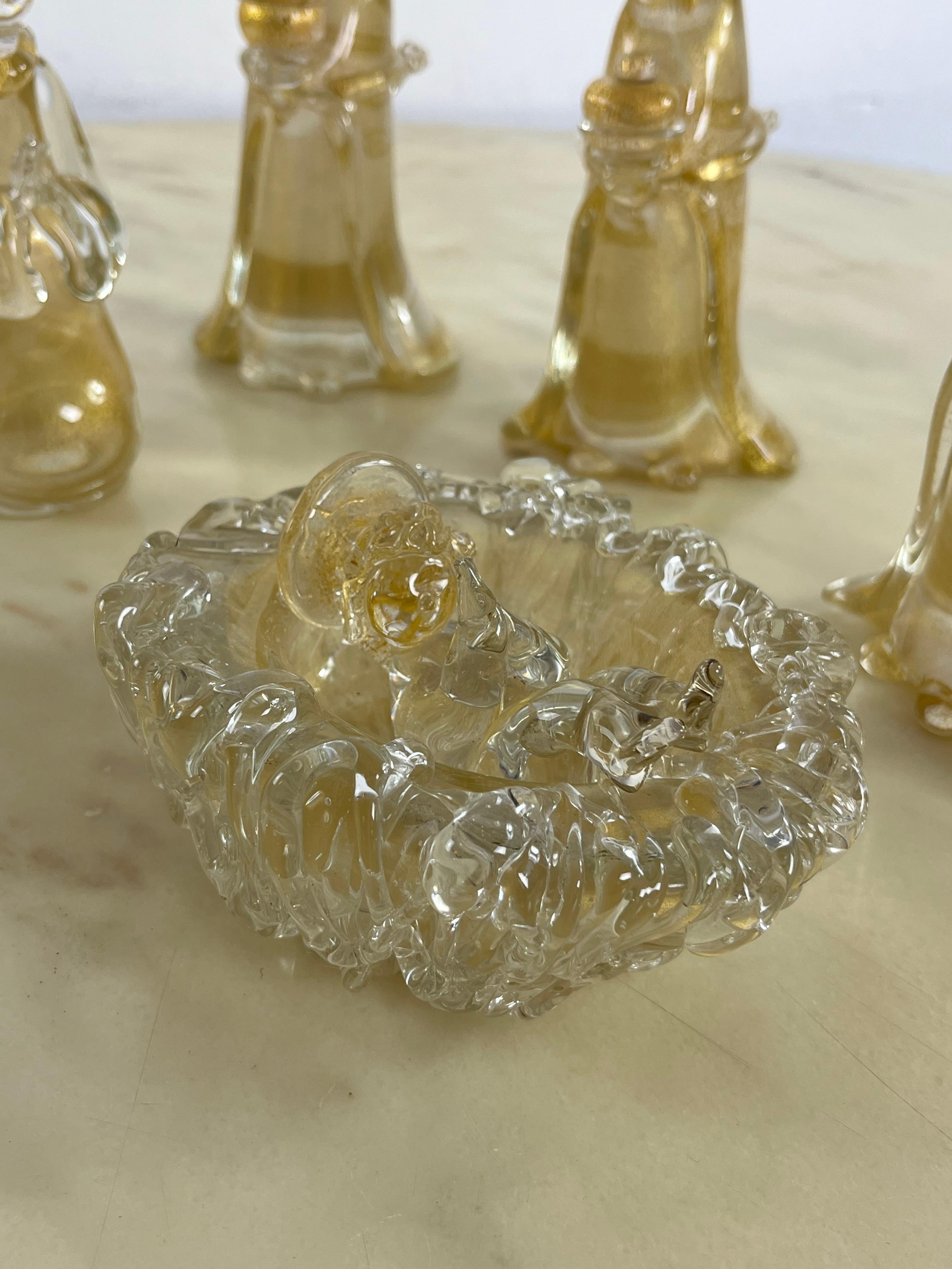 italien Nativity du milieu du siècle en verre de Murano attribuée à Gino Cenedese, années 1960 en vente