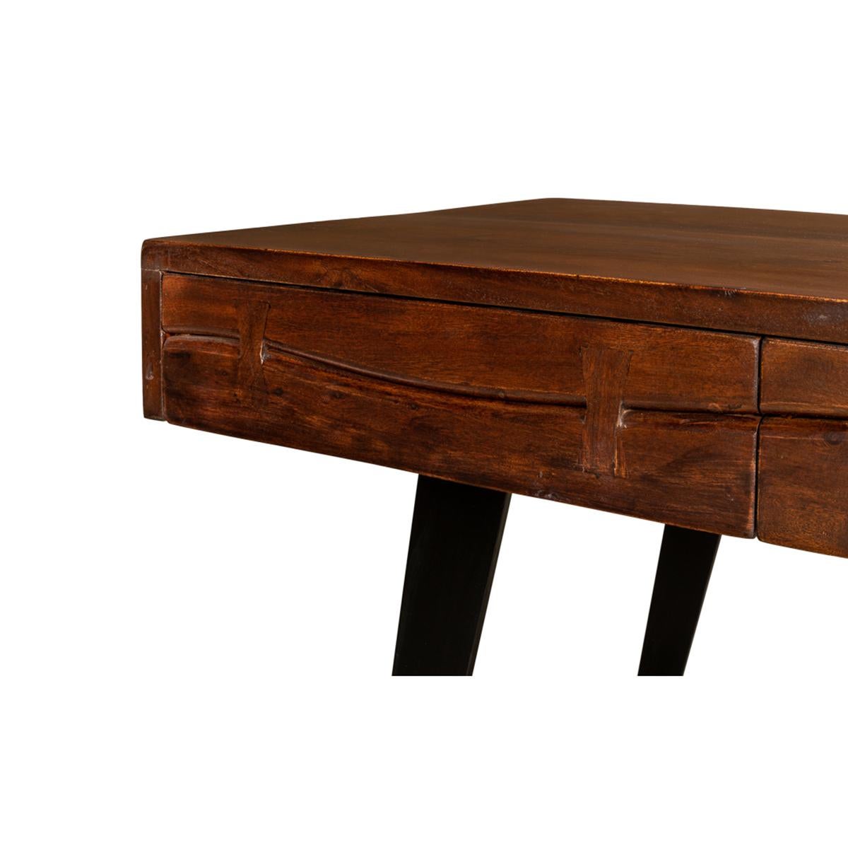 Contemporary Mid Century Natural Desk For Sale