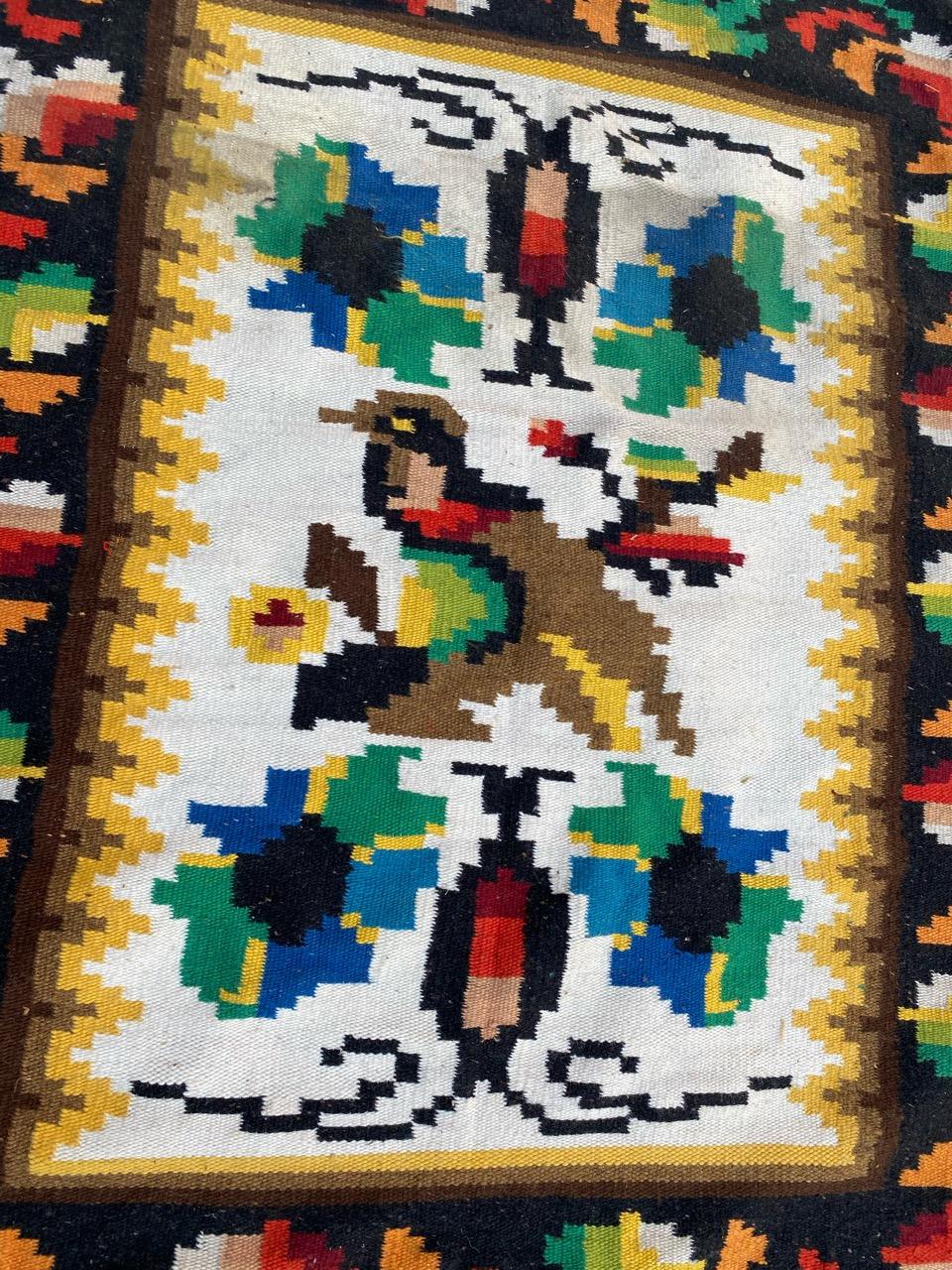 Nice mid century Navajo tapestry with a native design and beautiful colors, entirely hand woven with wool on cotton foundation.

✨✨✨
