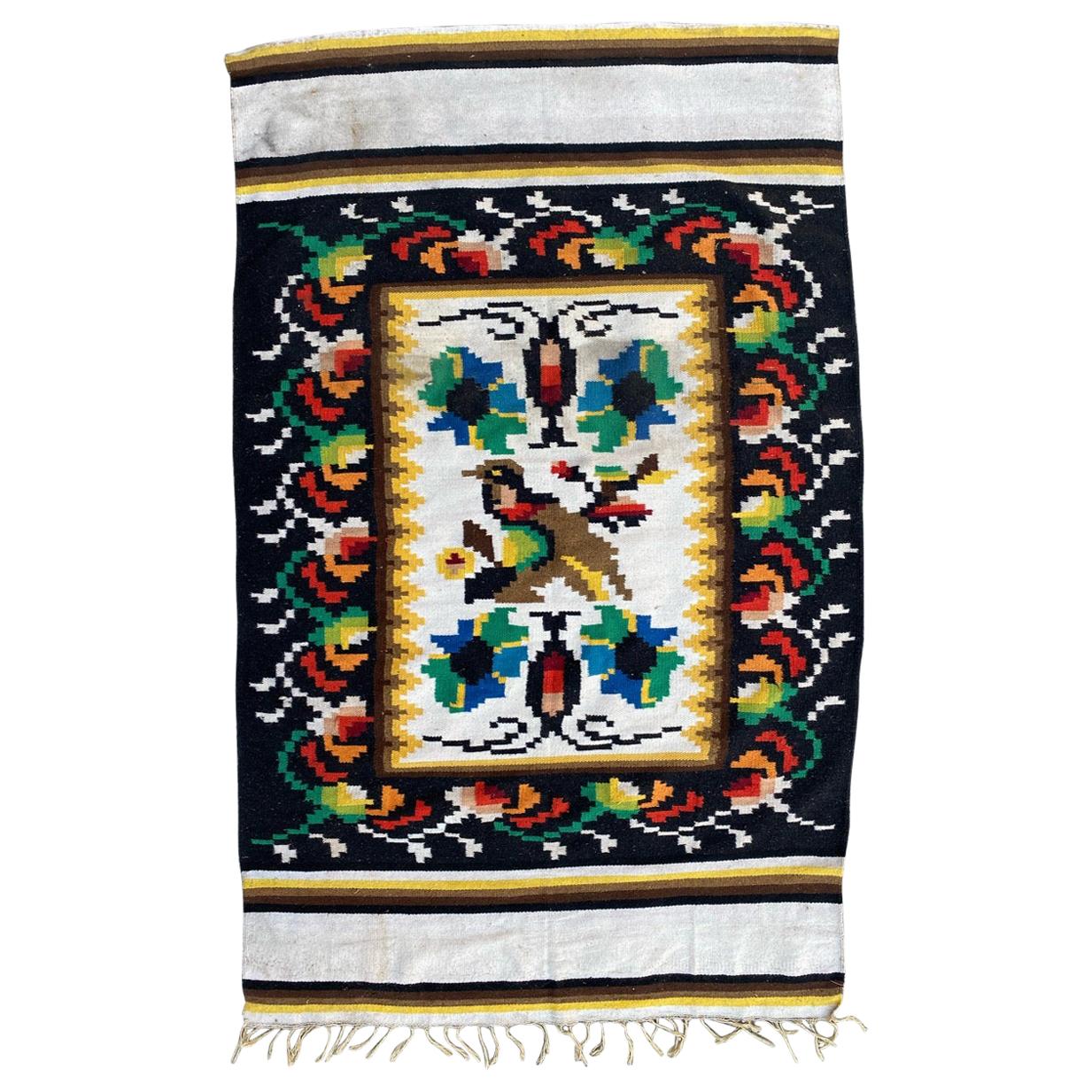 Mid Century Navajo Tapestry Kilim For Sale