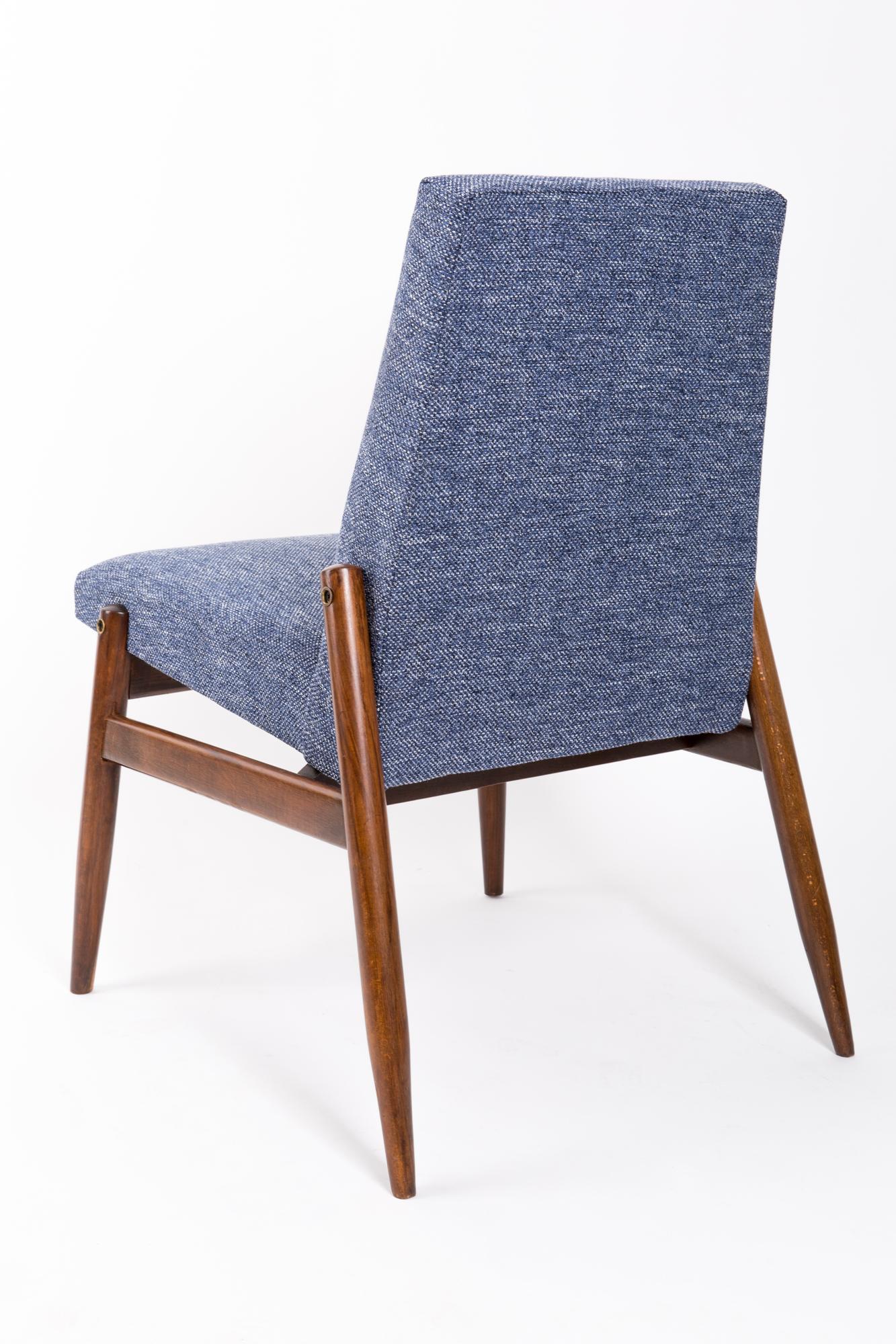Polish Mid-Century Navy Blue Armchair, 300-227 Type, Europe, 1960s For Sale