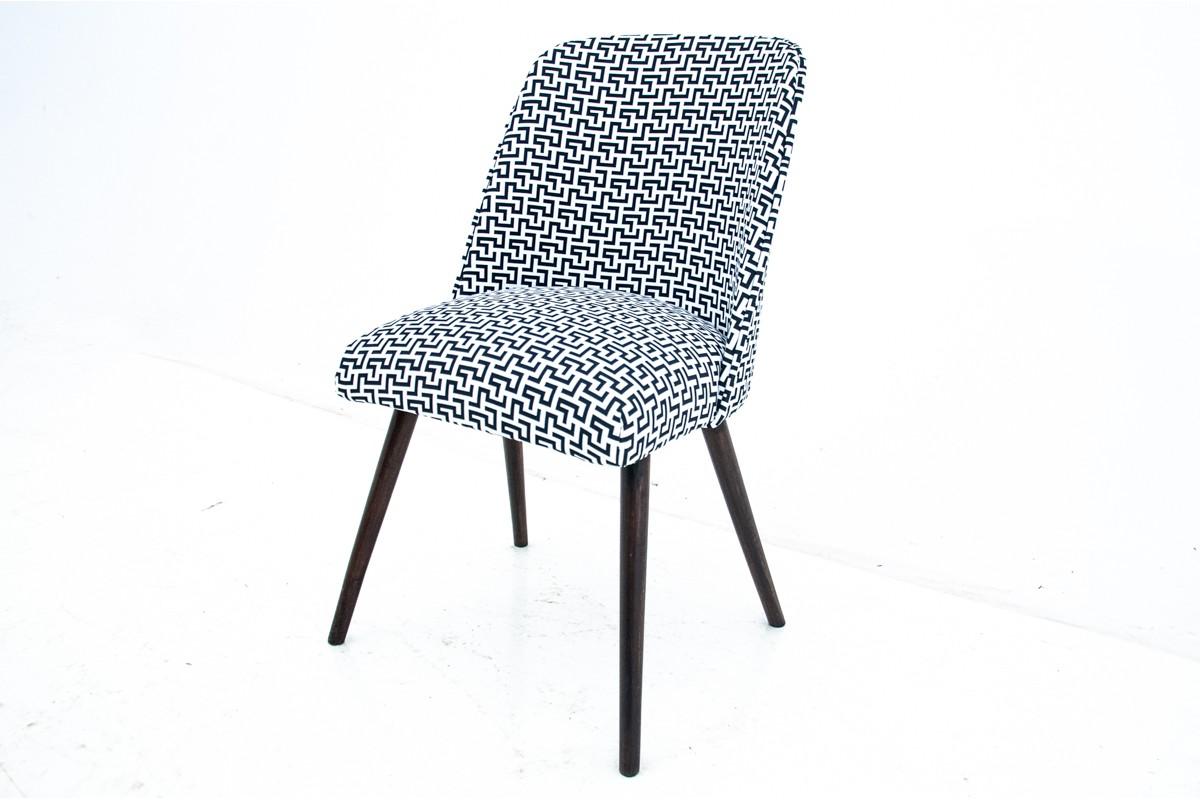 Midcentury Black and White Chair In Good Condition For Sale In Chorzów, PL
