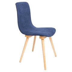 Mid Century Navy Blue Vintage Chair, by Fameg Factory, Poland, 1960s