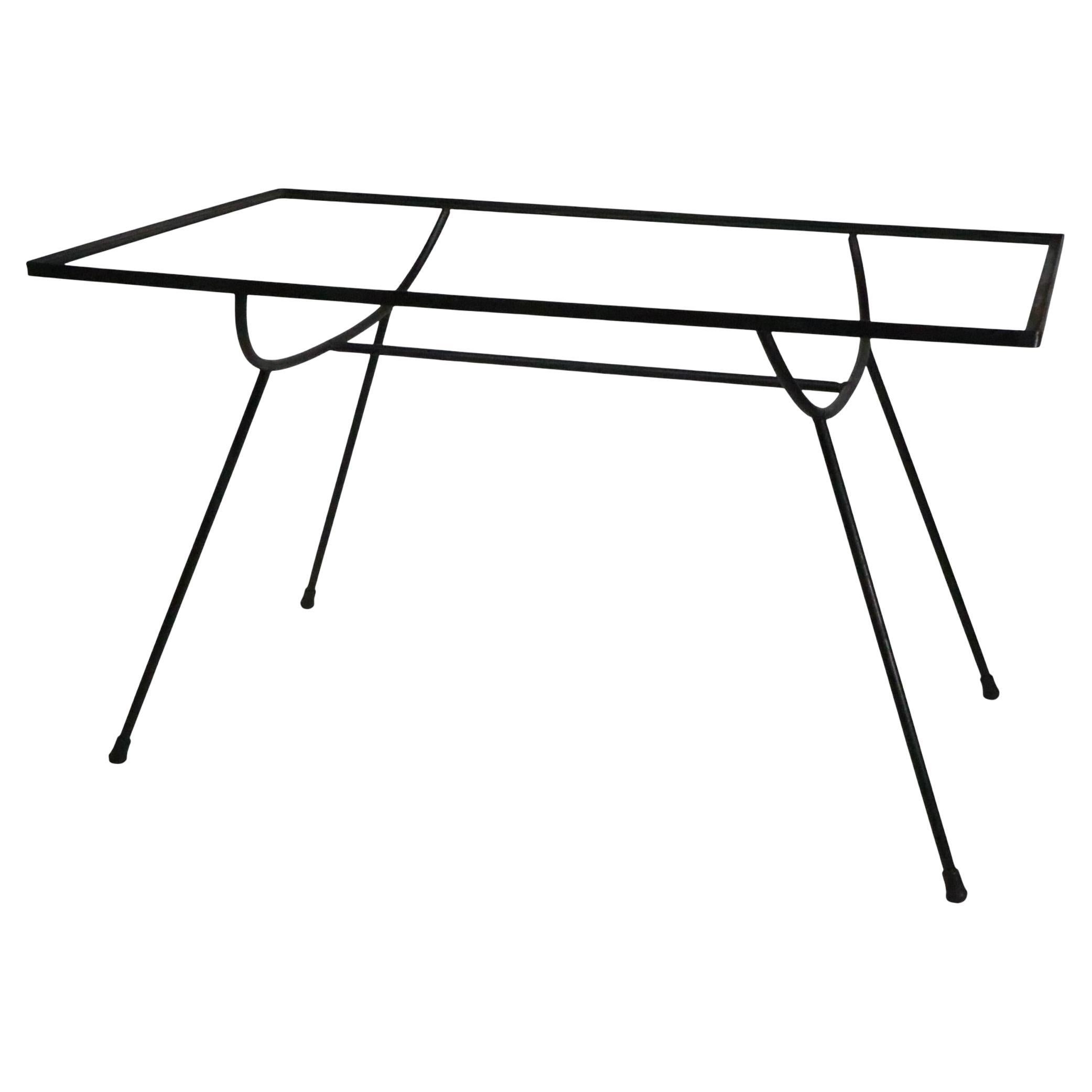 Mid Century Nelson for Avard Wrought Iron Garden Patio Dining Table