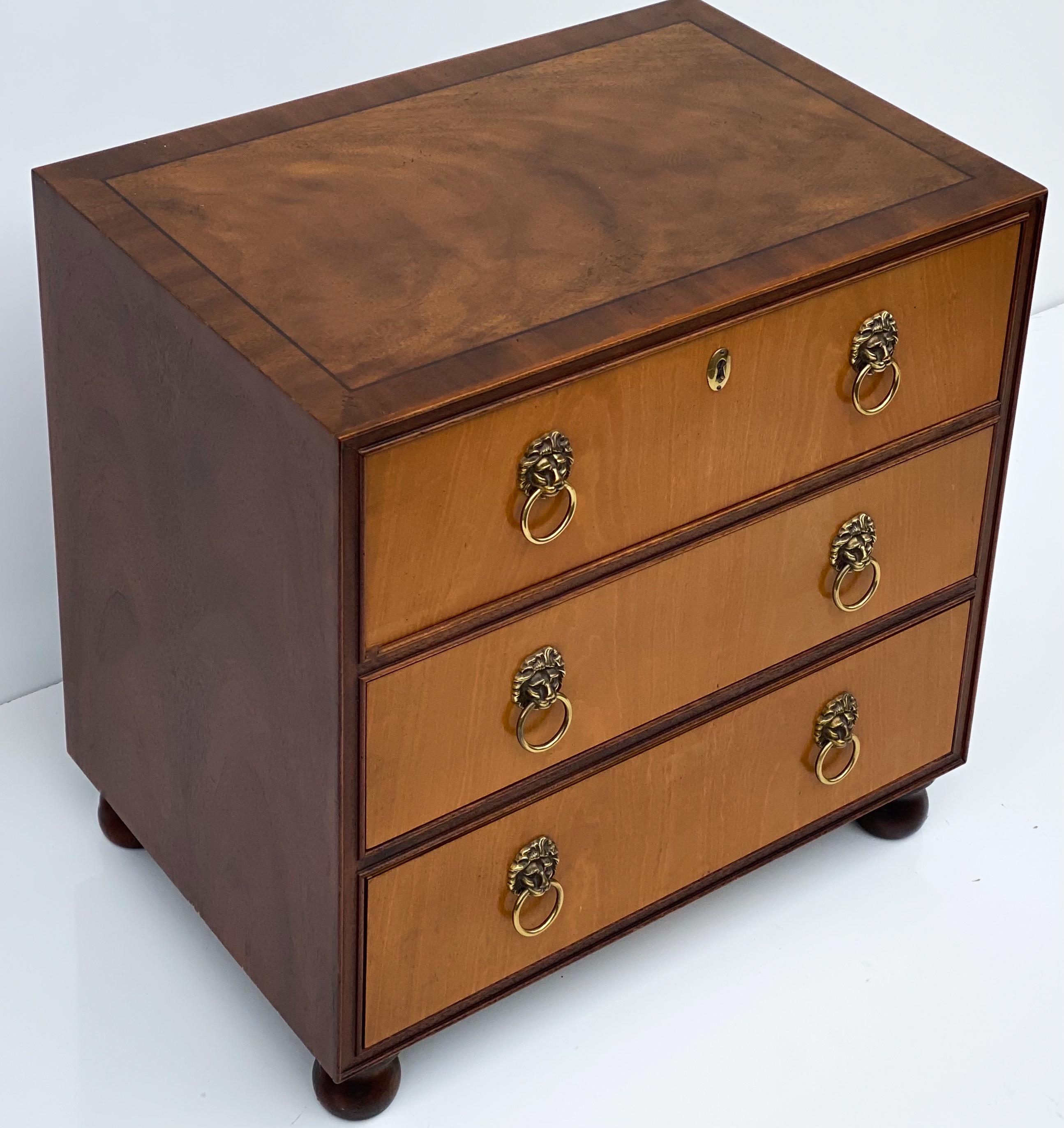 Mid-20th Century Midcentury Neoclassical Mahogany and Satinwood Chest by Baker Furniture