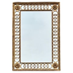 Midcentury Neo-Classical Style Carved Giltwood Italian Mirror