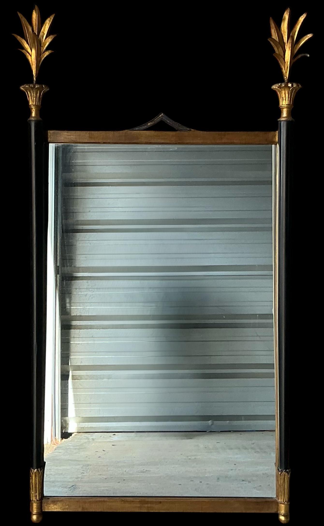 Mid-Century Neo-Klassischen Stil Giltwood & Ebenholz Spiegel von Palladio - Paar (Neoklassisch)