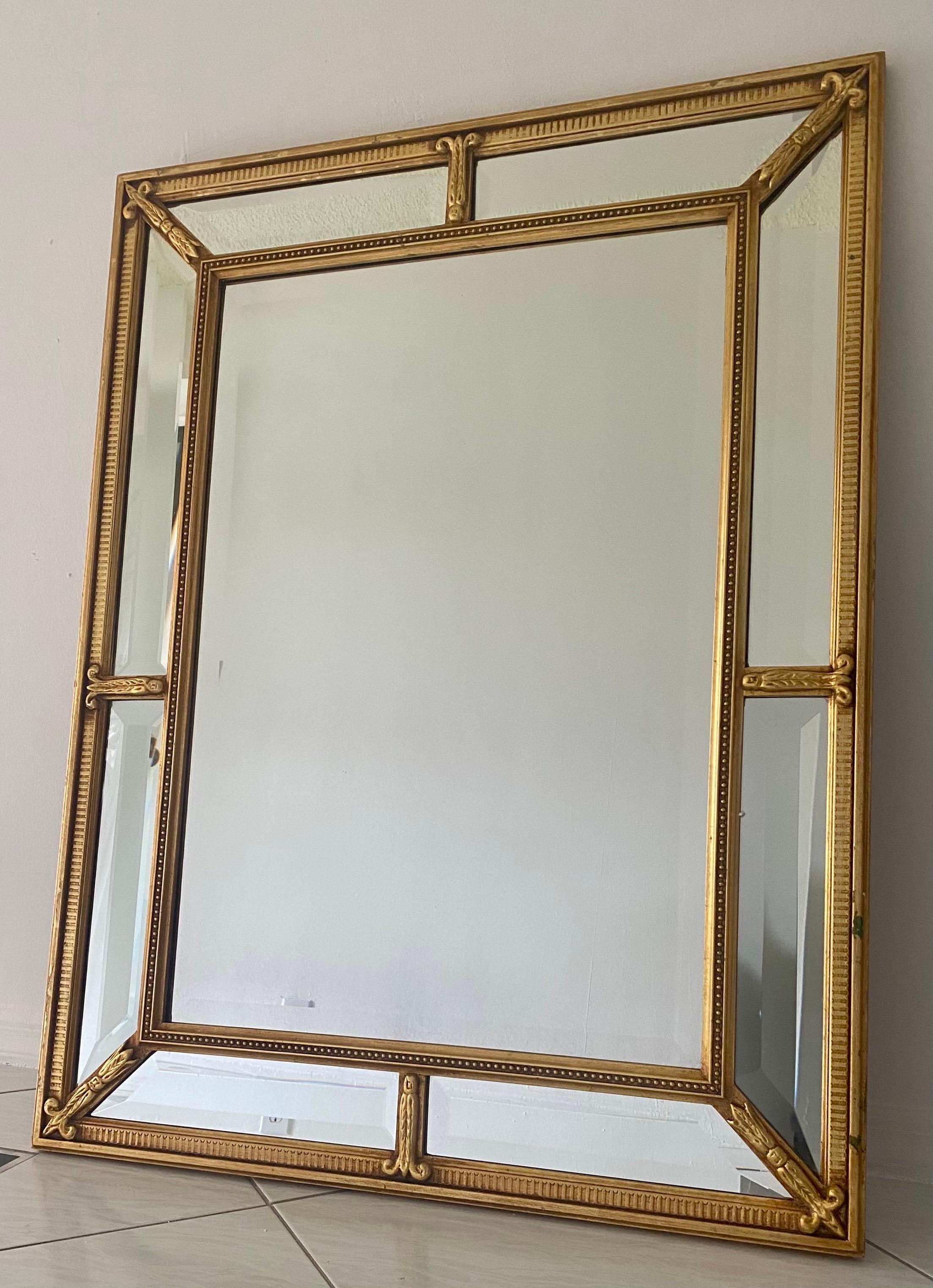 Neoclassical Revival Mid-Century Neoclassical Gilt Wood Mirror