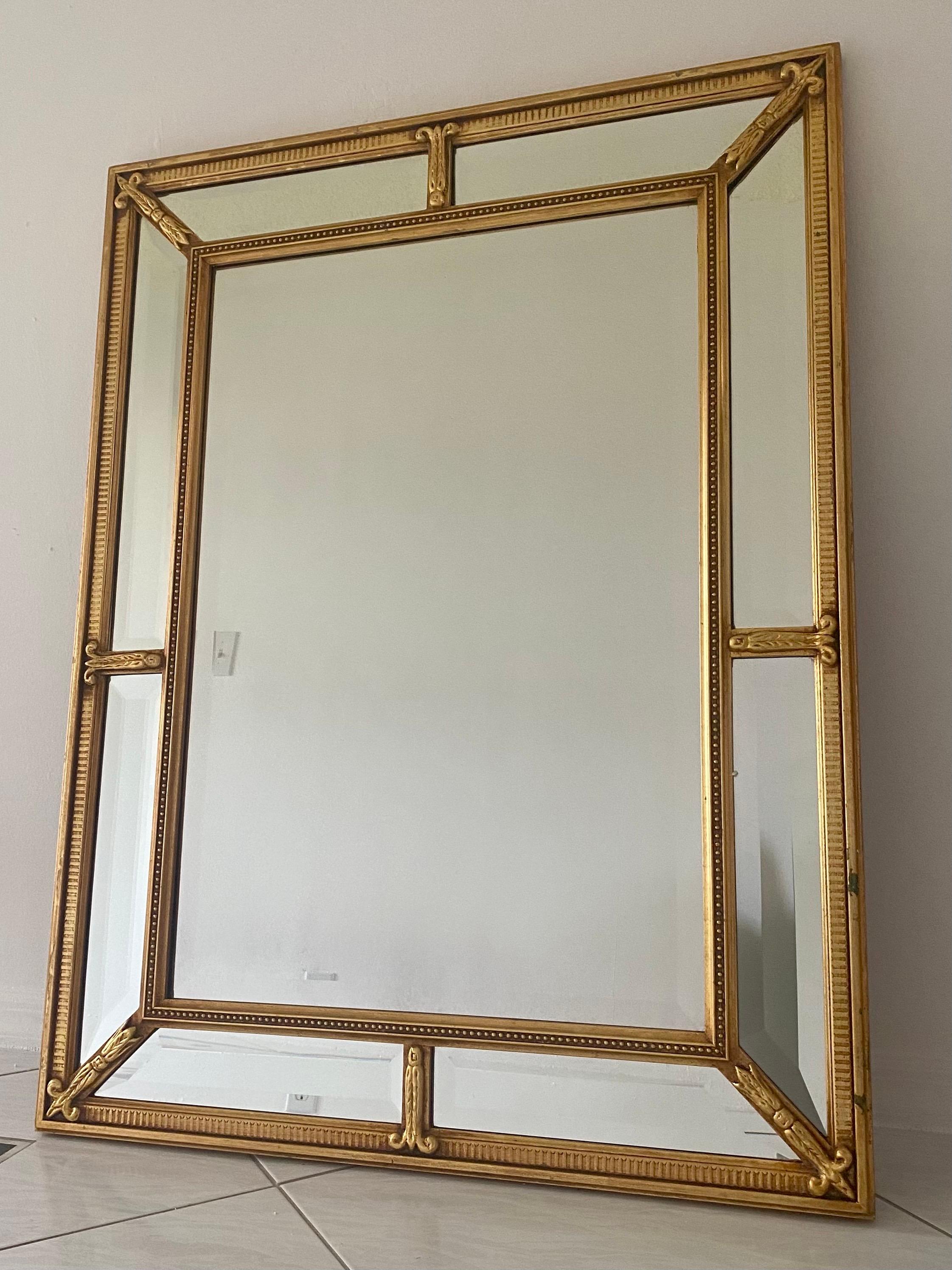 Mid-Century Neoclassical Gilt Wood Mirror 2