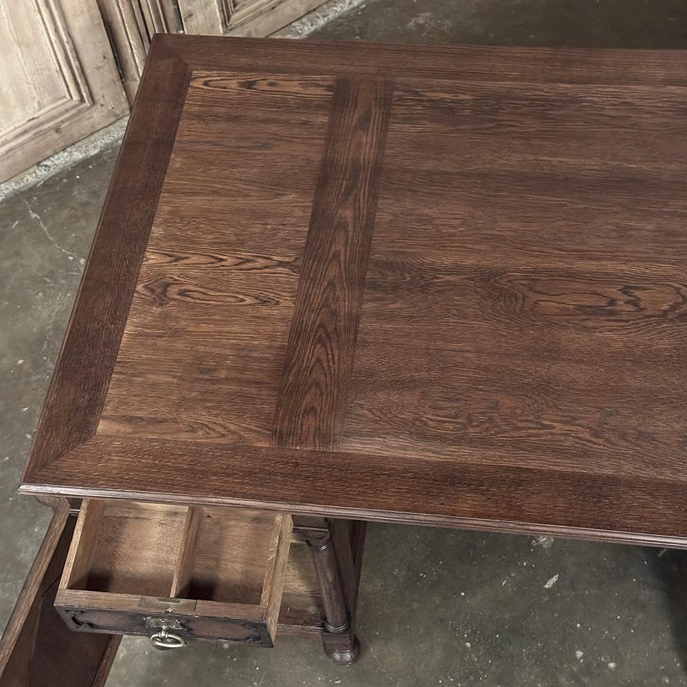 Mid-Century Neogothic Executive Desk by Jansen & Sons of Amsterdam For Sale 10