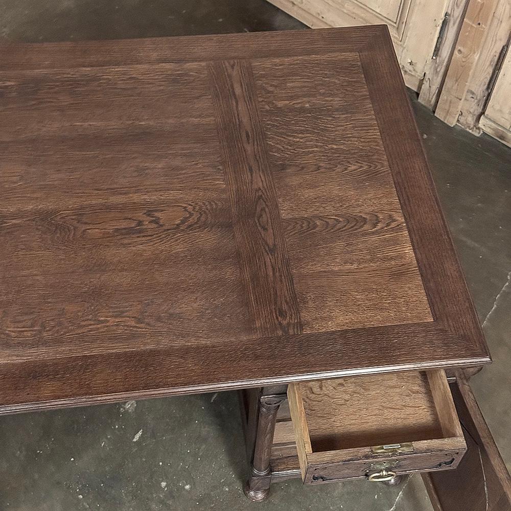 Mid-Century Neogothic Executive Desk by Jansen & Sons of Amsterdam For Sale 11