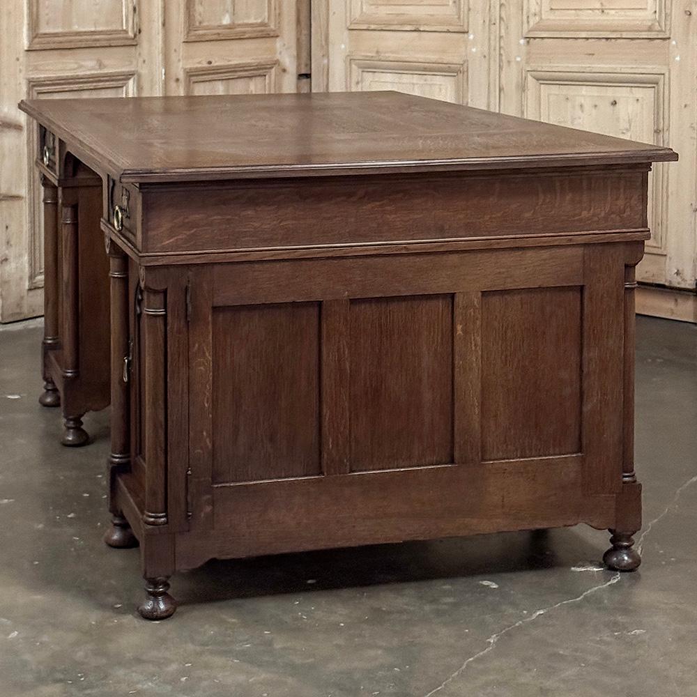 Mid-Century Neogothic Executive Desk by Jansen & Sons of Amsterdam For Sale 1