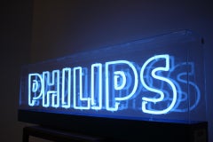 Midcentury Neon Sign/ Addvertisement PHILLIPS, circa 1980s