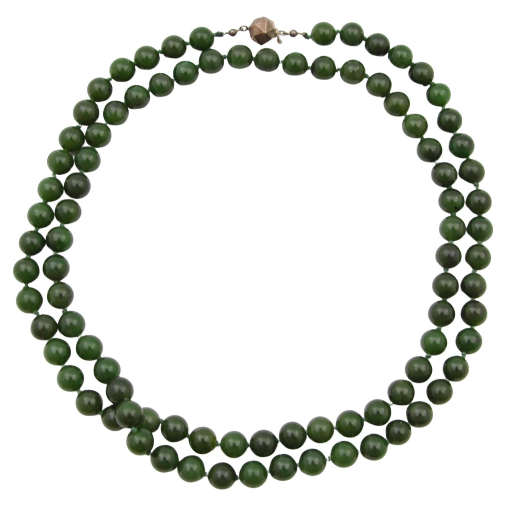 Fine Midcentury Nephrite Jade Necklace at 1stDibs nephrite necklace