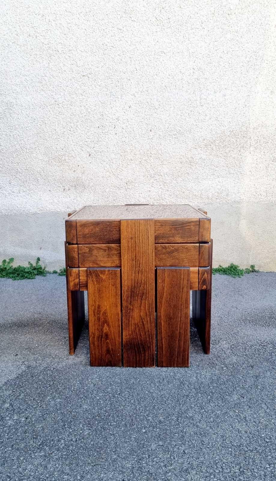 Mid-Century Modern Mid Century Nesting Tables Designed by Gianfranco Frattini for Meblo, Italy 70s