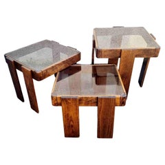 Mid Century Nesting Tables Designed by Gianfranco Frattini for Meblo, Italy 70s