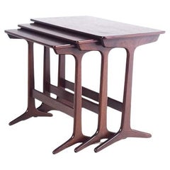 Mid Century Nesting Tables, HM100 by Erling Torvits for Heltborg Mobler