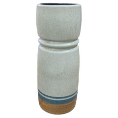 Retro Mid-Century Neutral Colored Lapid Israeli Large Ceramic Vase