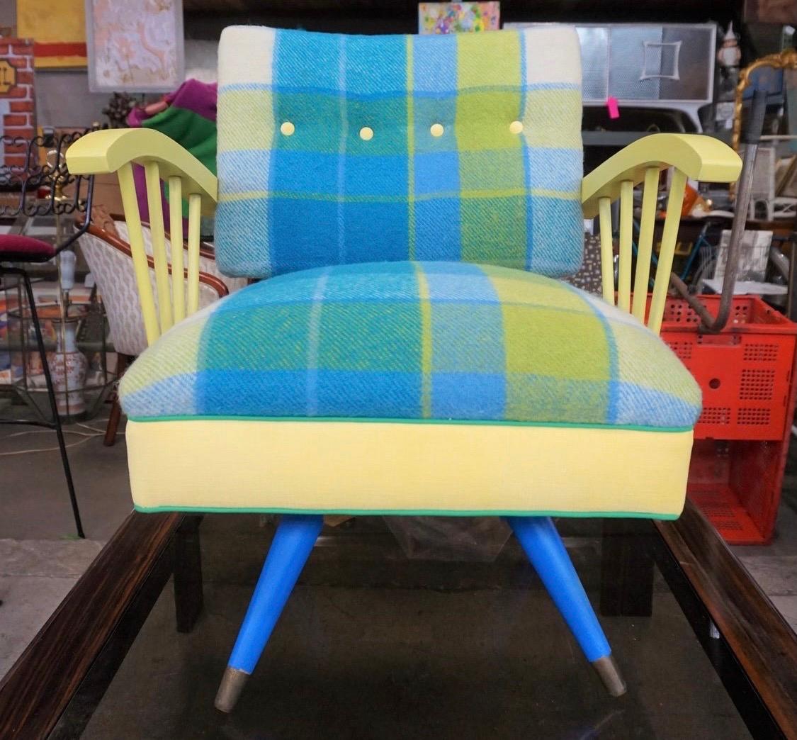 Midcentury Newly Upholstered Hermitage Cabinet Shop Nashville Rocking Chair For Sale 3