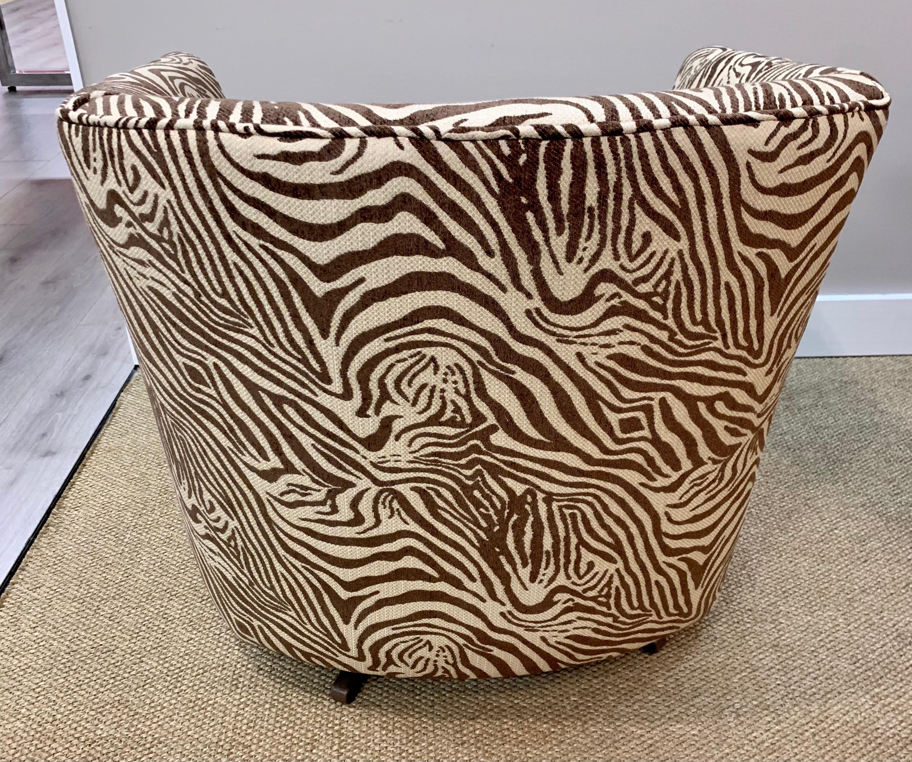 zebra swivel chair