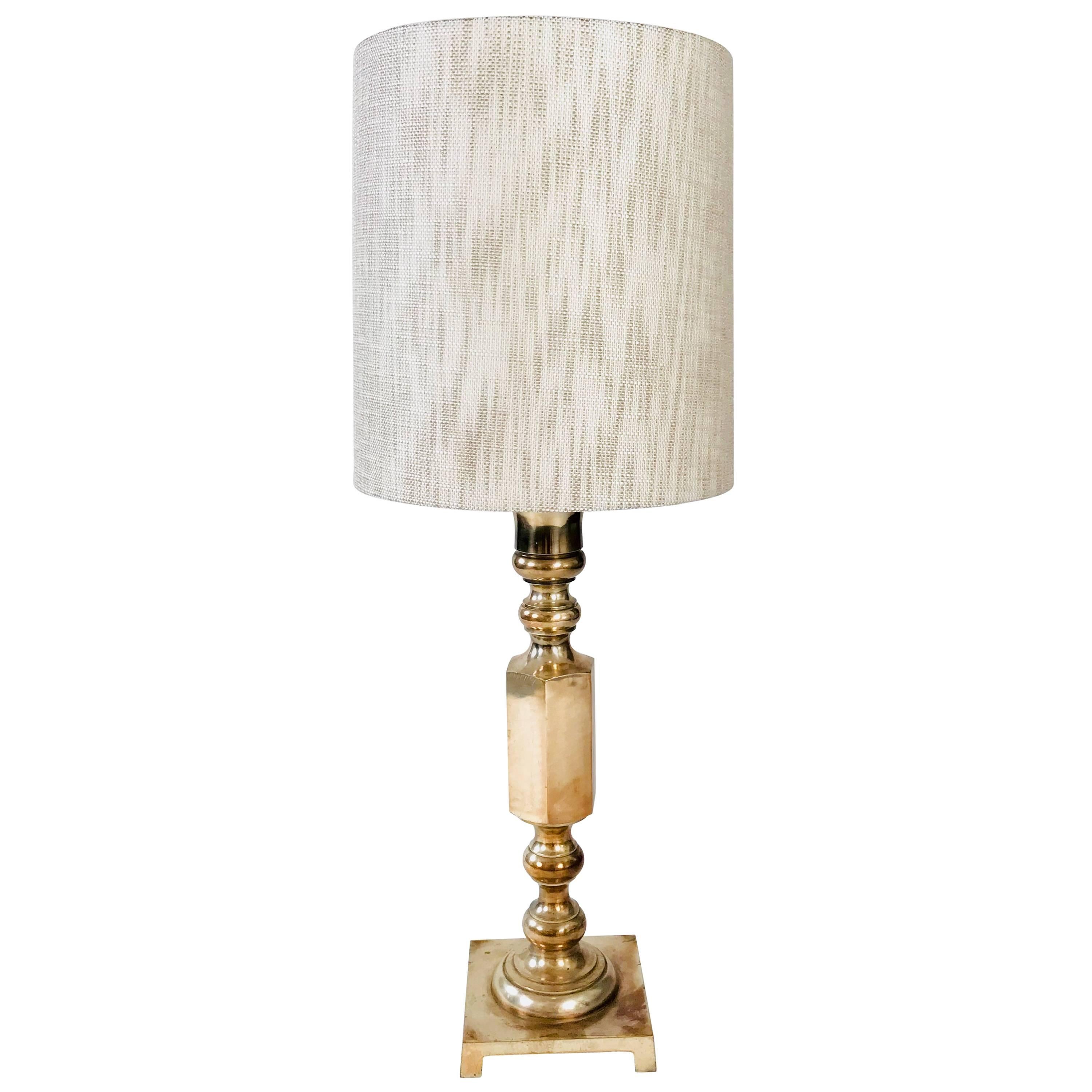 Mid. Century Nickel Lamp For Sale