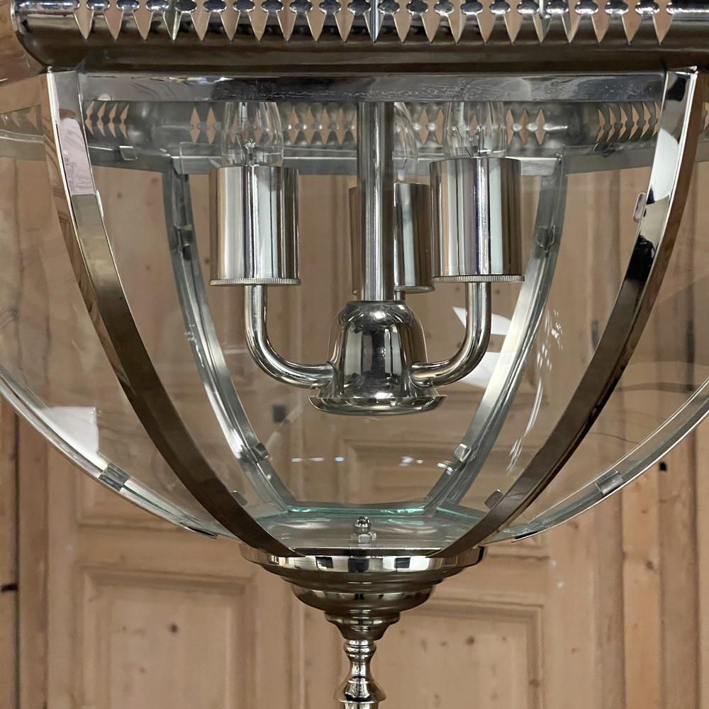 Mid-Century Nickel-Plated Orb Pendant Chandelier For Sale 4