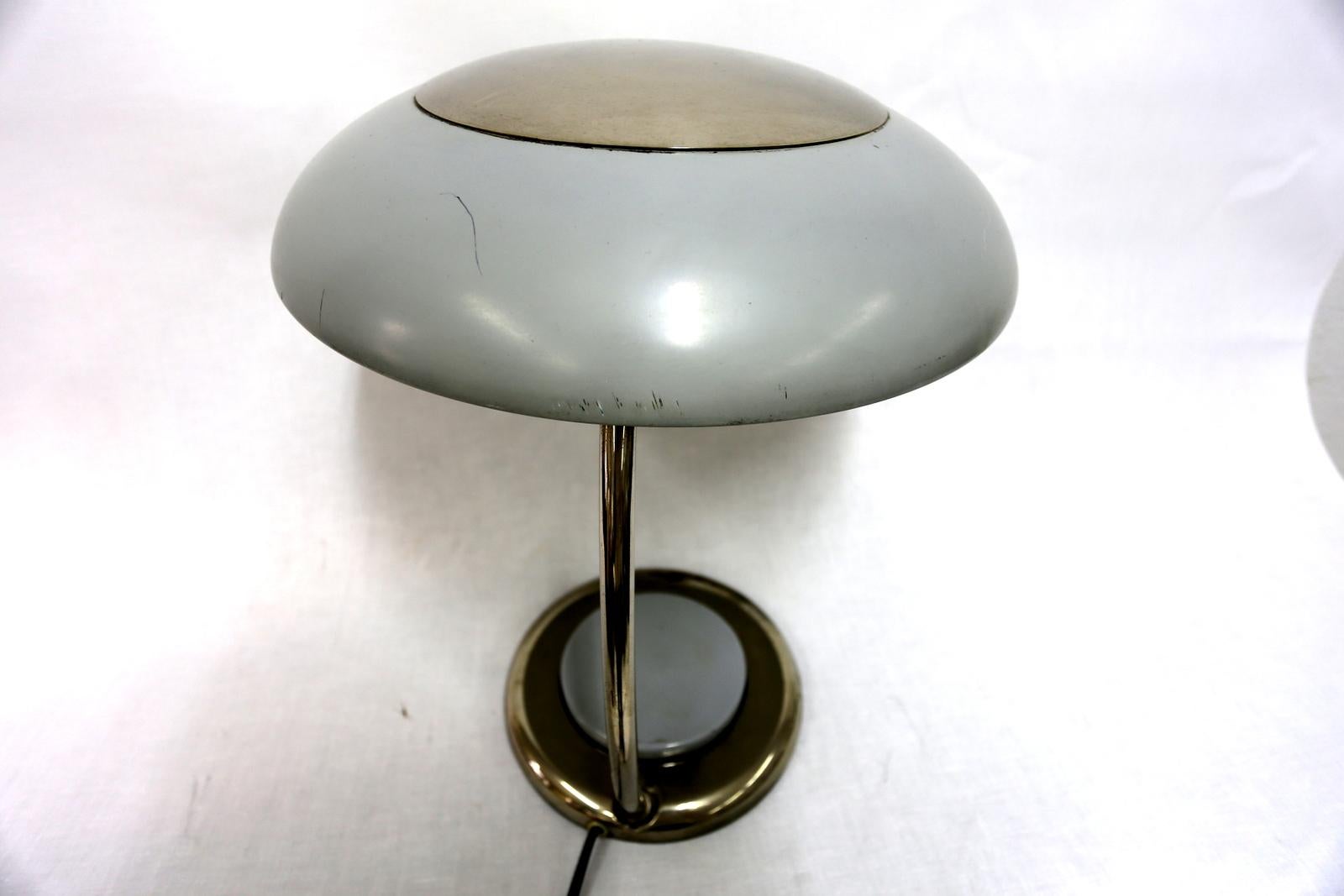 Midcentury Nickel-Plated Table Lamp, 1960s In Good Condition In Budapest, HU
