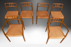 Mid Century Niels Moller Teak Dining Chairs 2 Arm 4 Side #64 #79