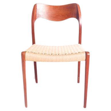 Mid Century Niels O. Moller Set of 12 Teak Model 71 Dining Chairs, 1950s For Sale