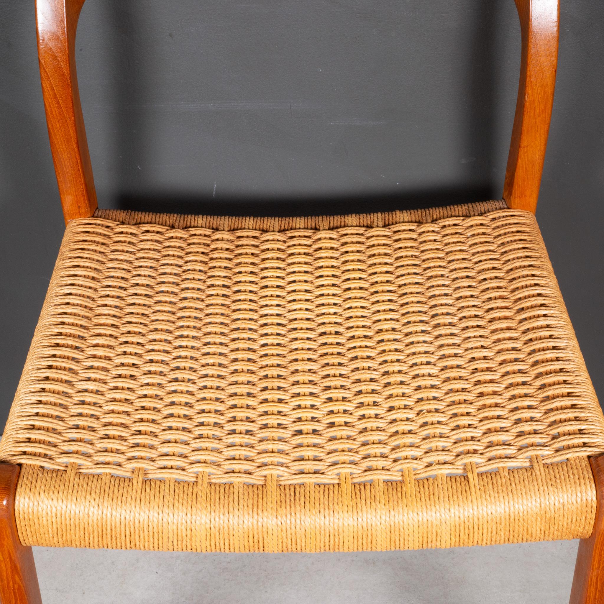 Mid-century Niels Otto Moller Model #71 Teak and Rush Dining Chairs c.1960 10