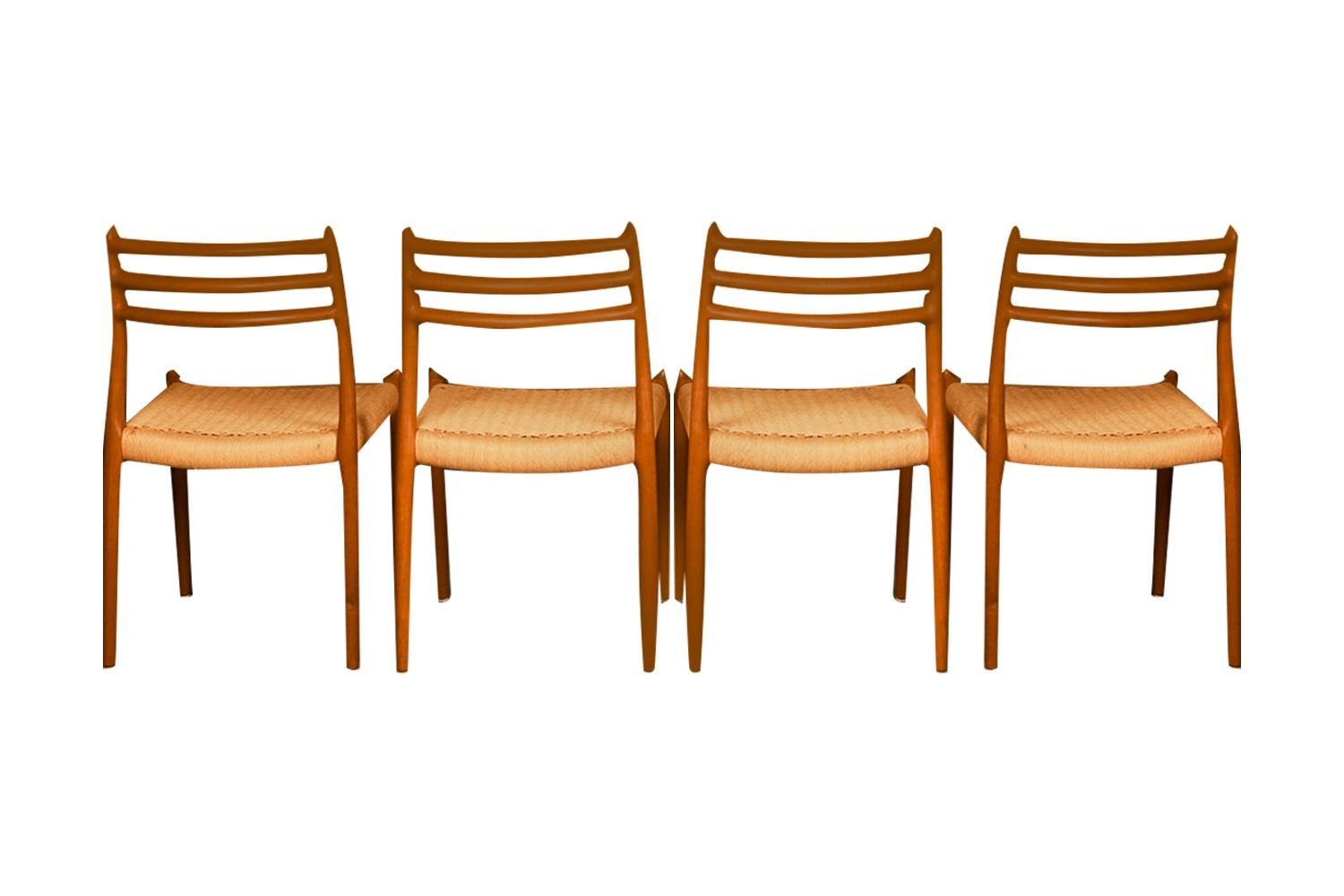 Danish Mid Century Niels Otto Moller Model 78 Teak Dining Chairs