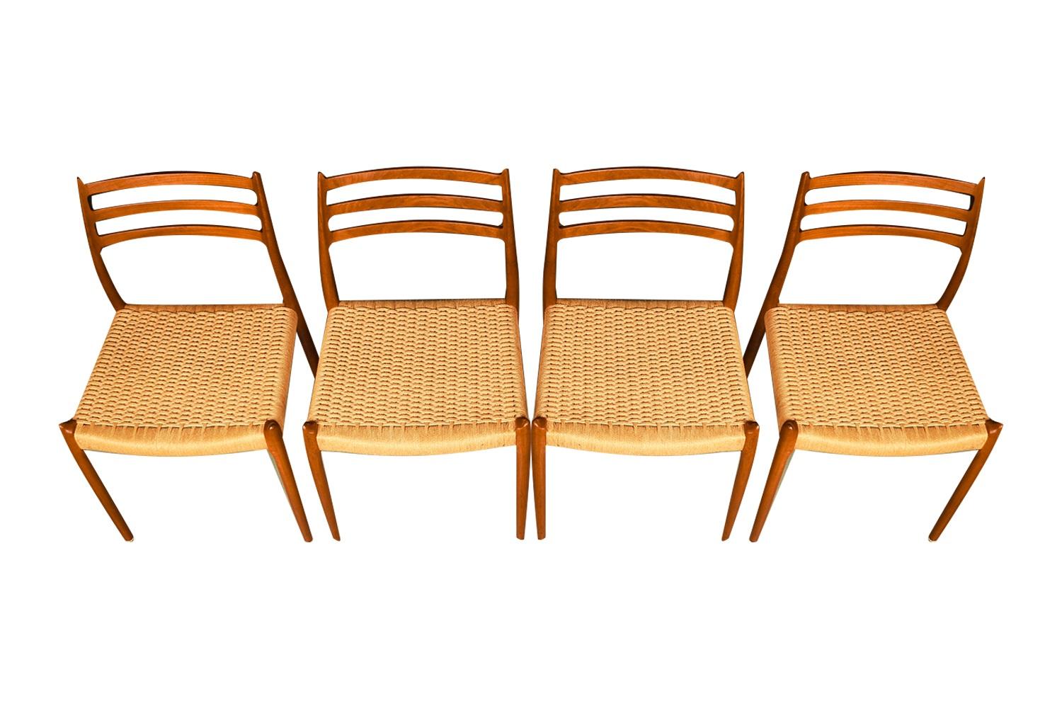 Mid Century Niels Otto Moller Model 78 Teak Dining Chairs 1