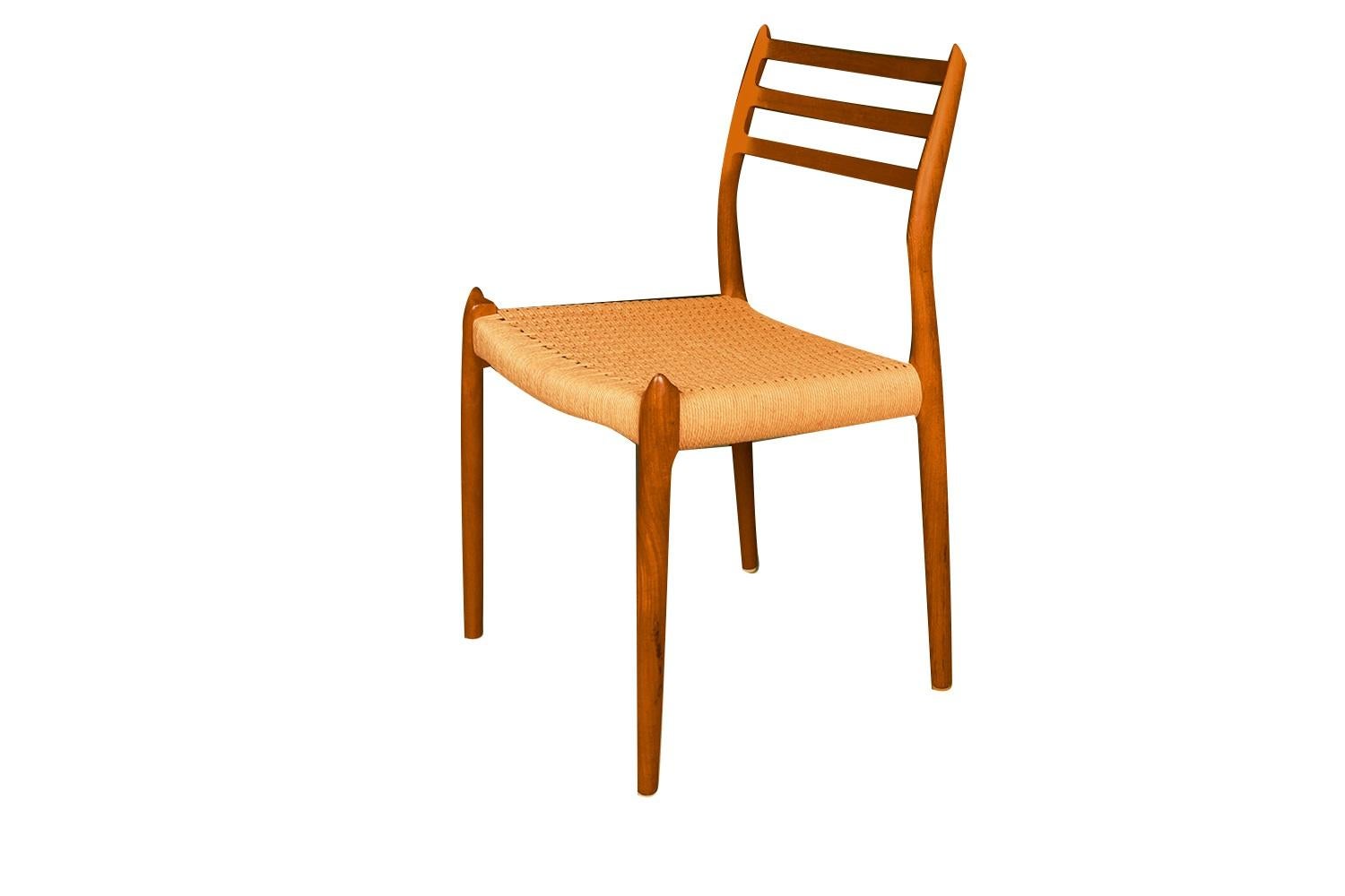 Mid Century Niels Otto Moller Model 78 Teak Dining Chairs 2
