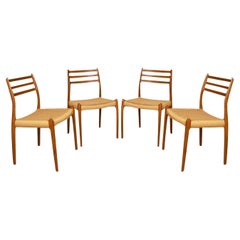 Mid Century Niels Otto Moller Model 78 Teak Dining Chairs